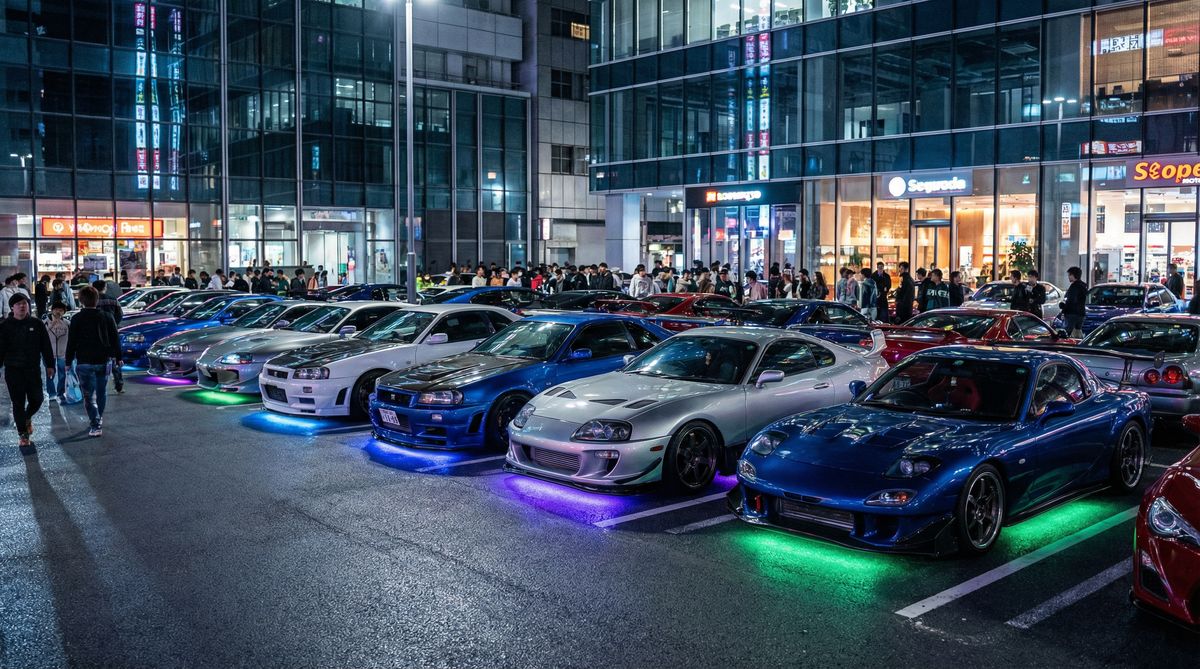 暗网跑车视频 - 夜间车聚活动